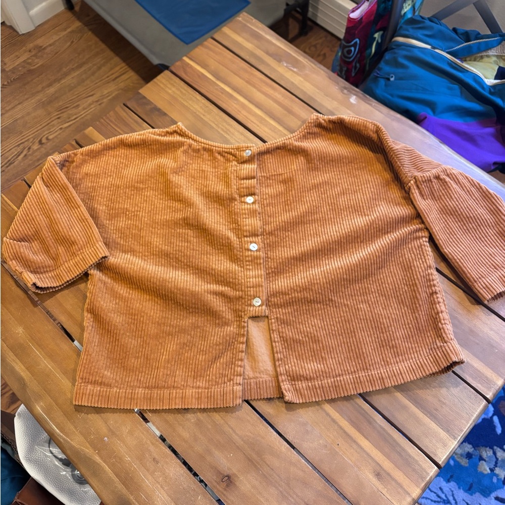 Sugar Candy Mountain Acorn Tan/Brown Corduroy Women’s Top - Picture 3 of 8